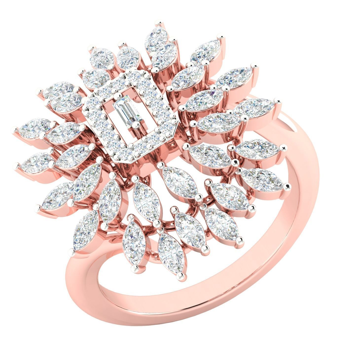 450 Creative Diamond Ring 3dm stl 1 render detail  Collection 3D print model_117