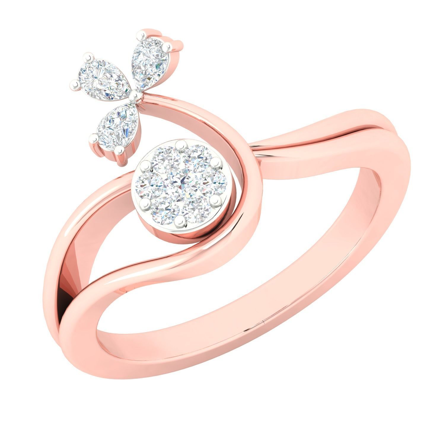 450 Creative Diamond Ring 3dm stl 1 render detail  Collection 3D print model_137