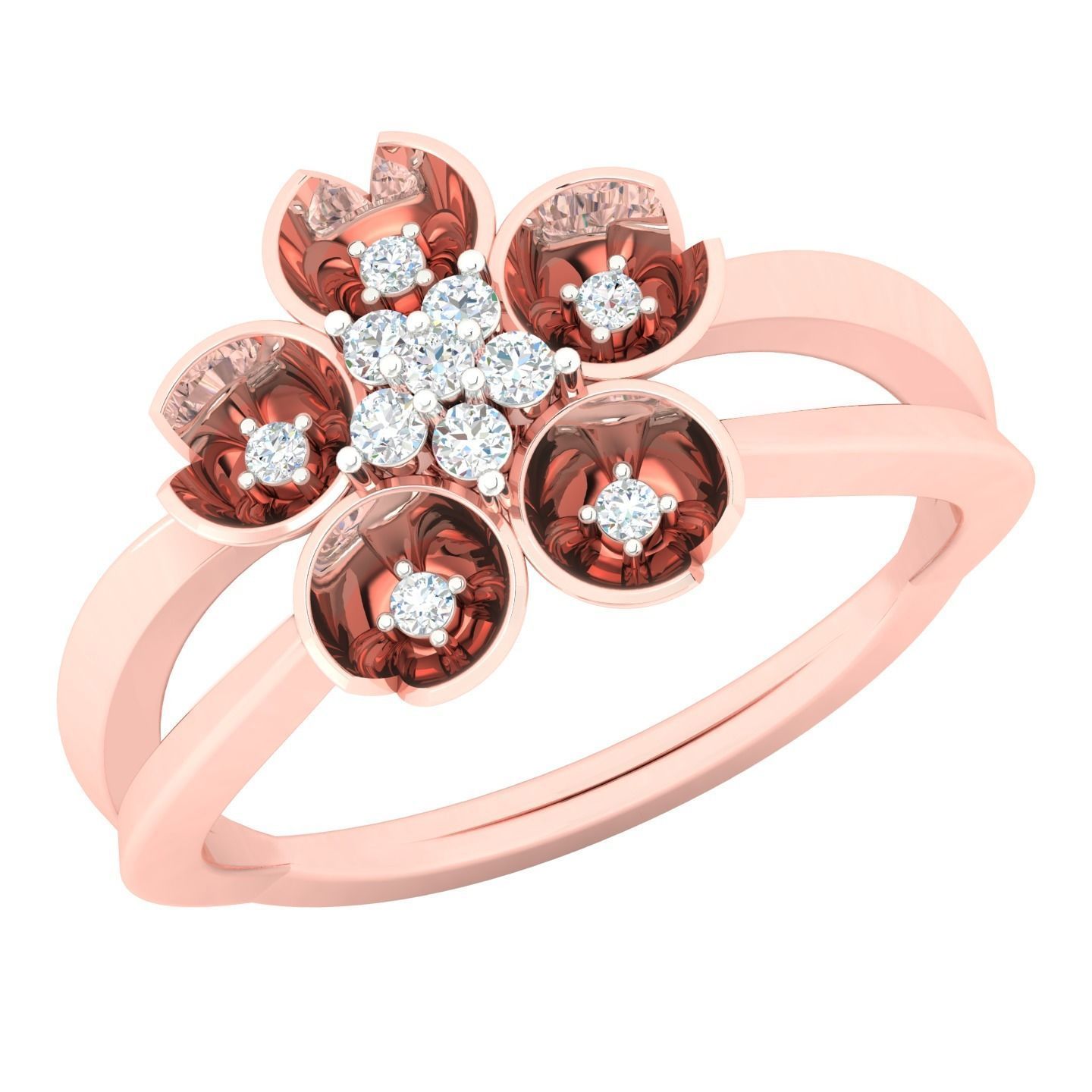 450 Creative Diamond Ring 3dm stl 1 render detail  Collection 3D print model_86