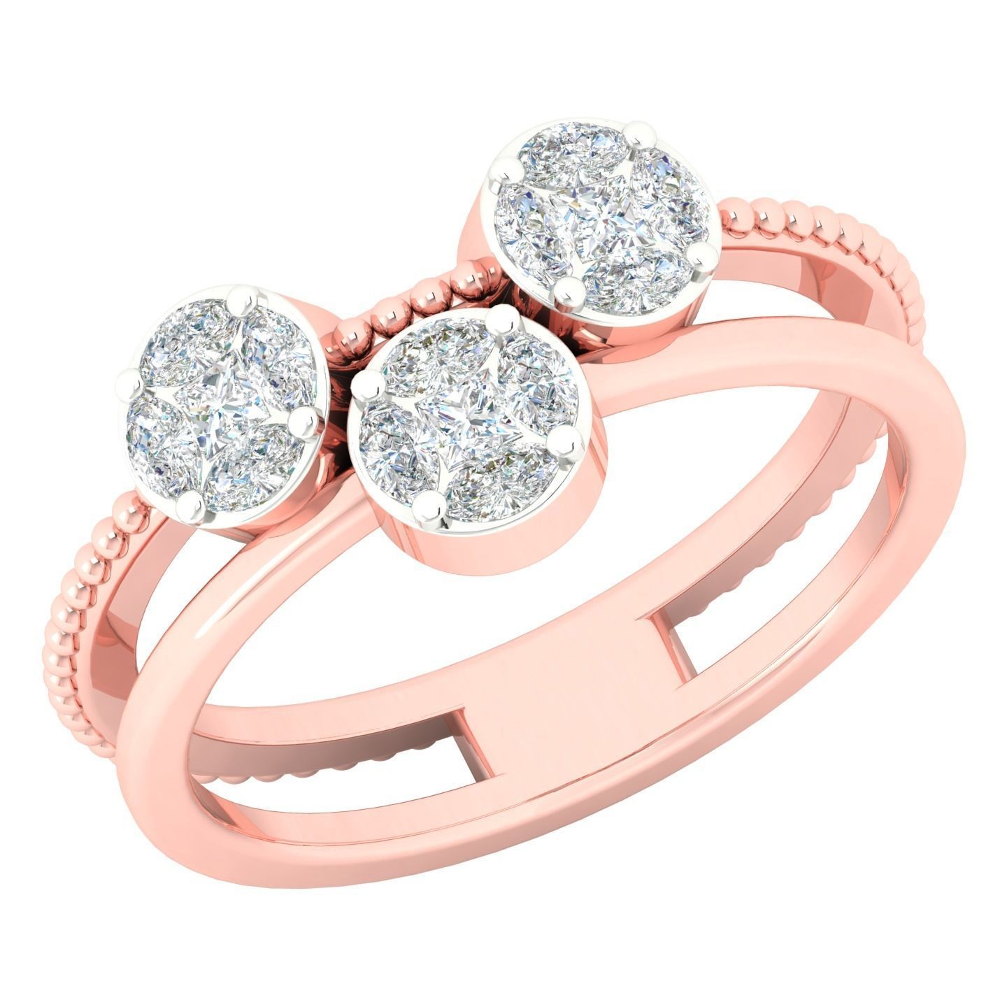 450 Creative Diamond Ring 3dm stl 1 render detail  Collection 3D print model_120