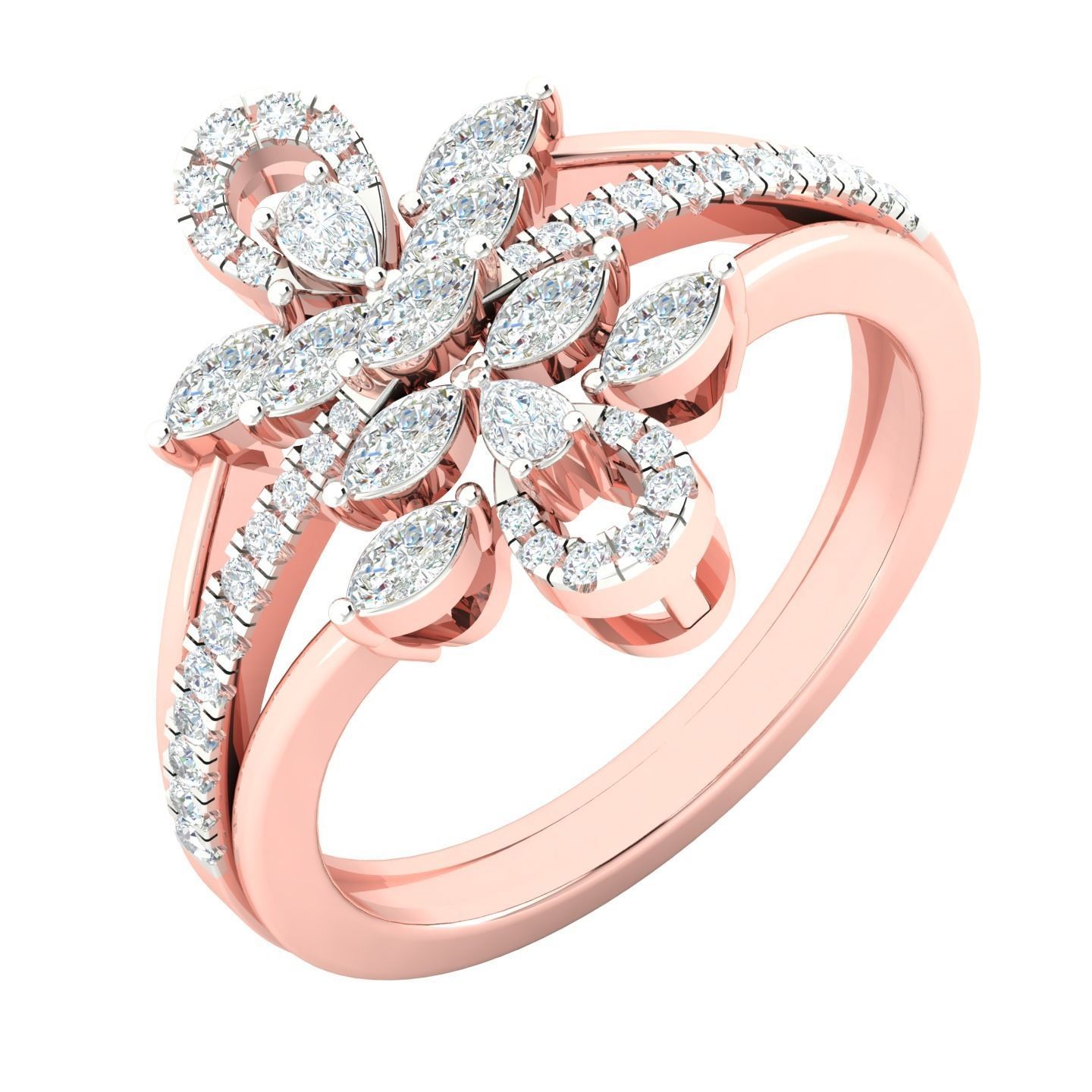 450 Creative Diamond Ring 3dm stl 1 render detail  Collection 3D print model_46