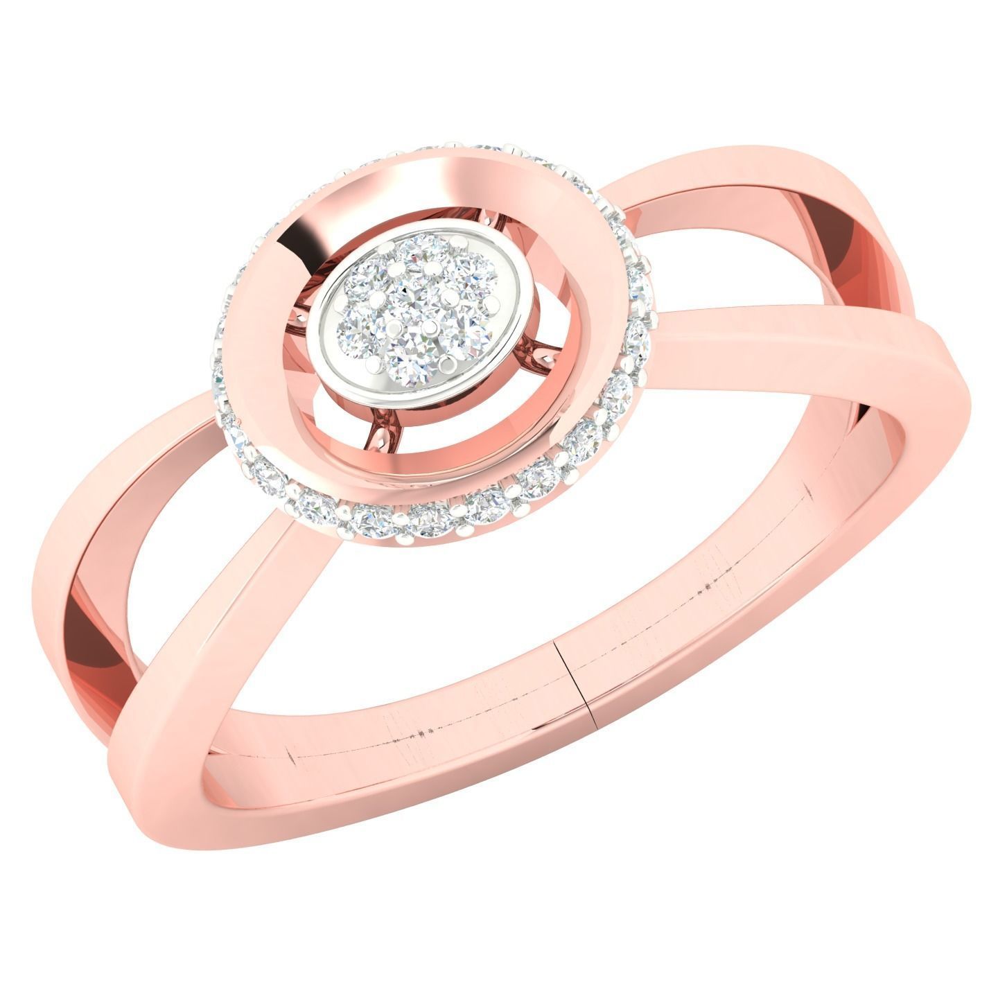 450 Creative Diamond Ring 3dm stl 1 render detail  Collection 3D print model_22