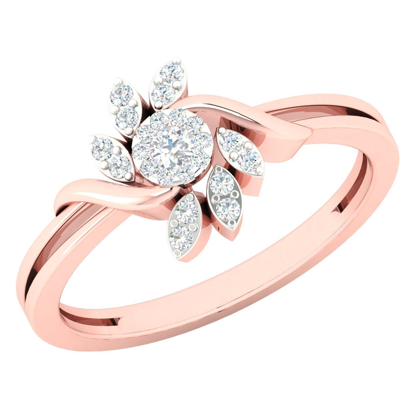 450 Creative Diamond Ring 3dm stl 1 render detail  Collection 3D print model_66