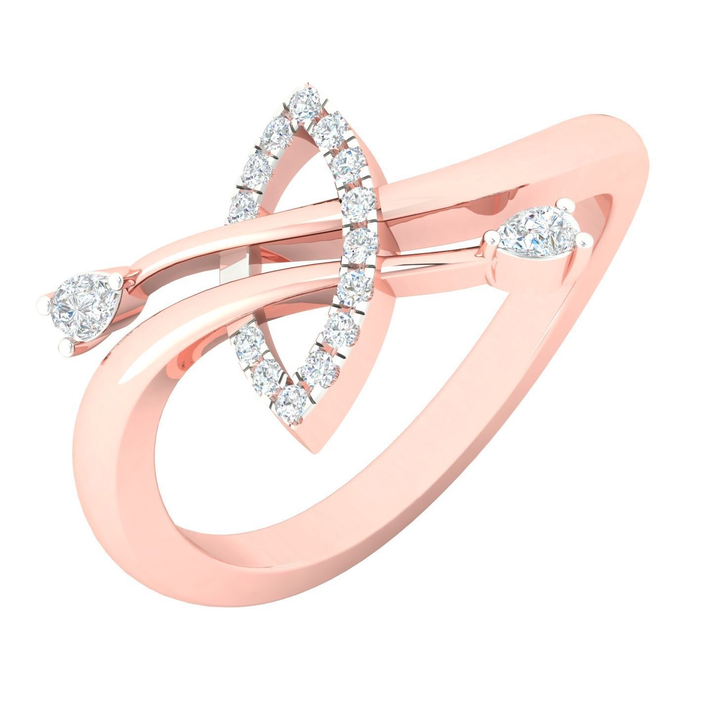 450 Creative Diamond Ring 3dm stl 1 render detail  Collection 3D print model_133