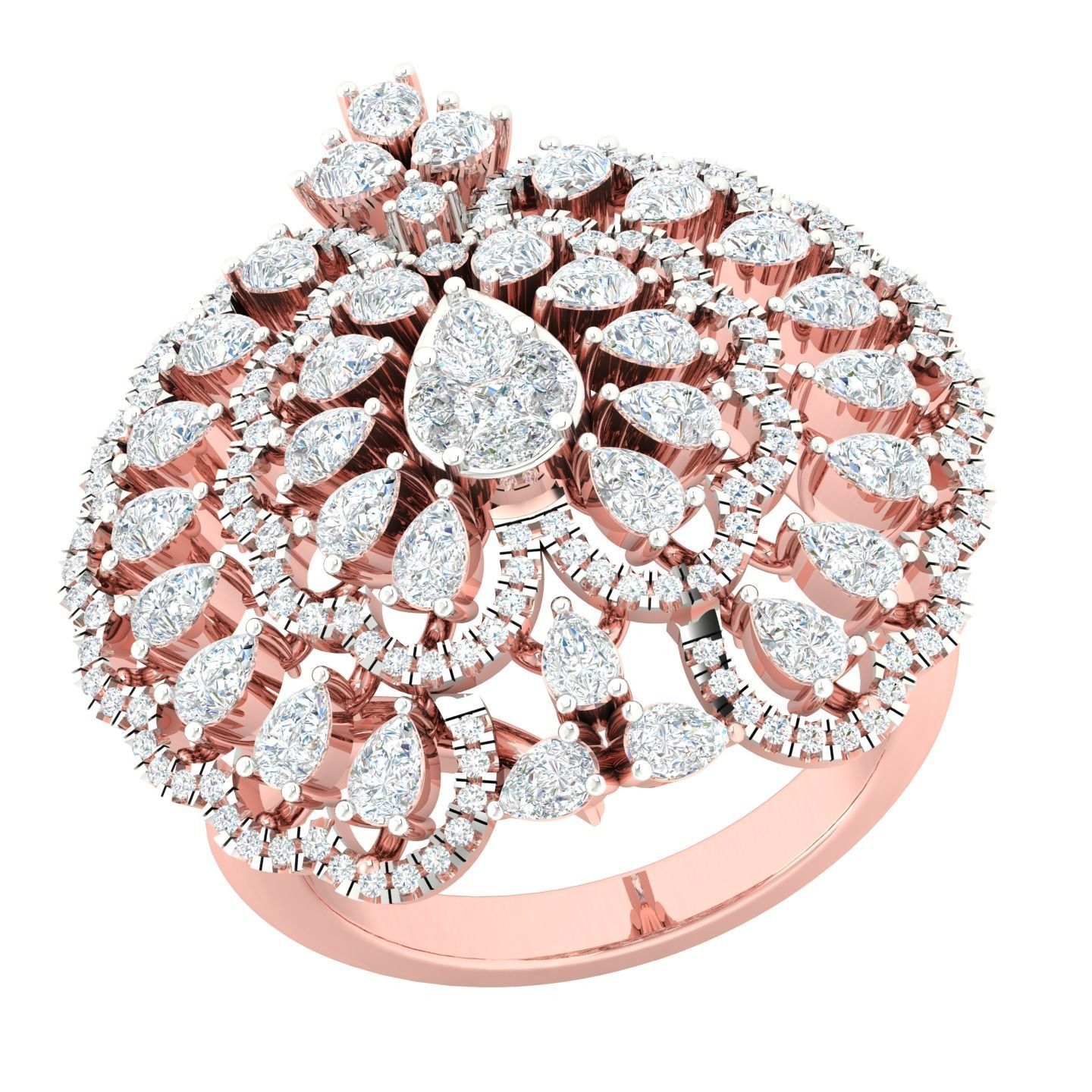 450 Creative Diamond Ring 3dm stl 1 render detail  Collection 3D print model_111