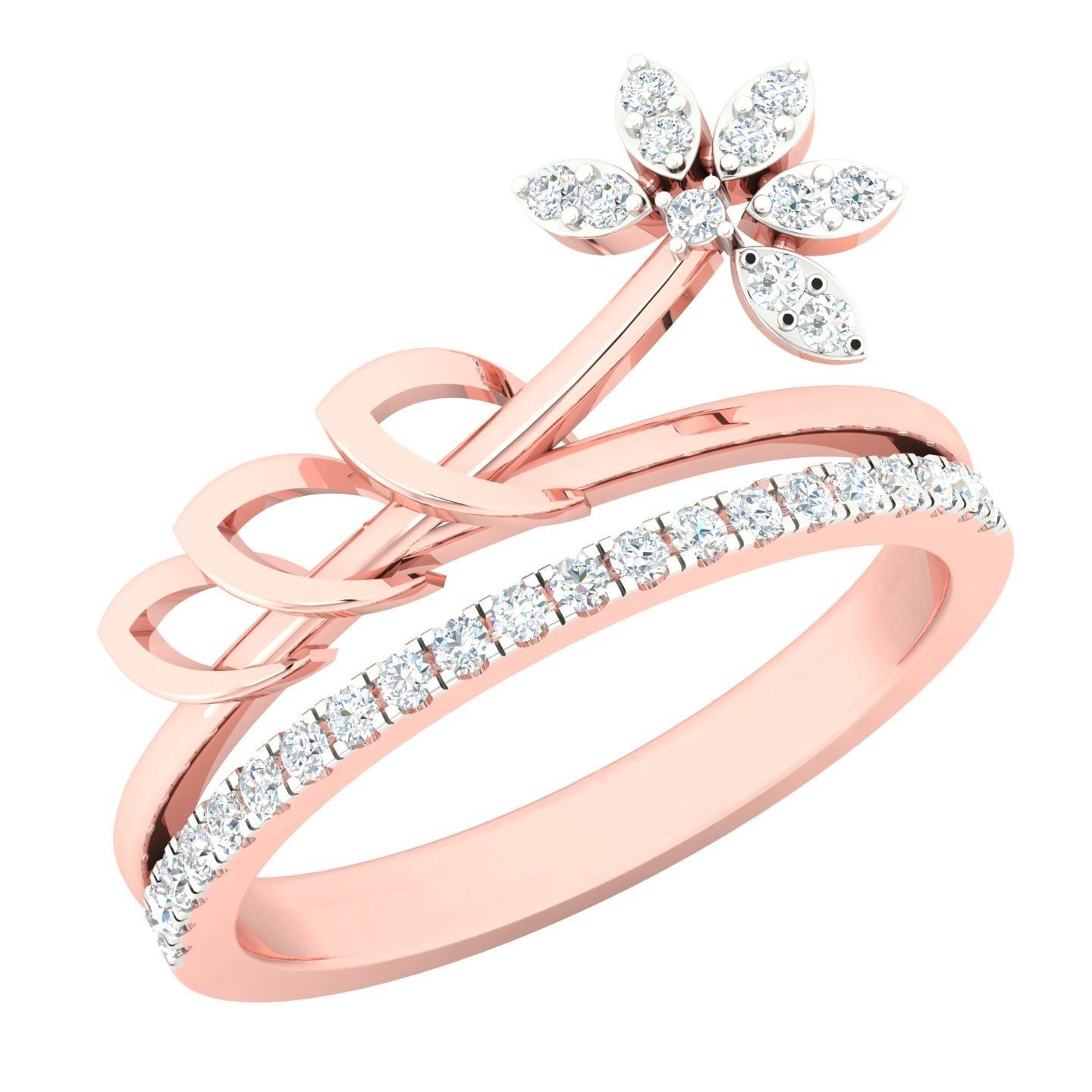 450 Creative Diamond Ring 3dm stl 1 render detail  Collection 3D print model_141