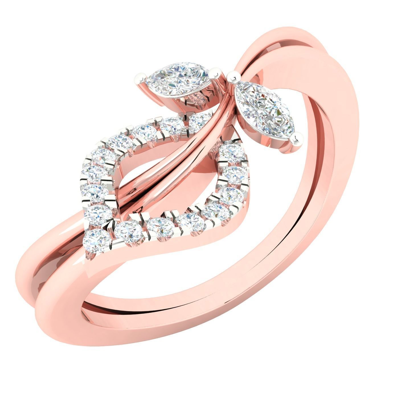 450 Creative Diamond Ring 3dm stl 1 render detail  Collection 3D print model_139