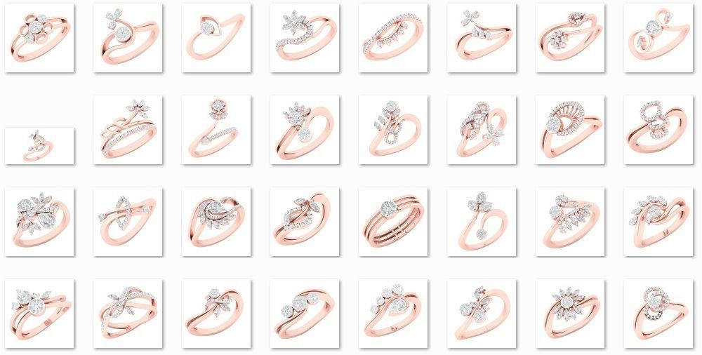 450 Creative Diamond Ring 3dm stl 1 render detail  Collection 3D print model_6