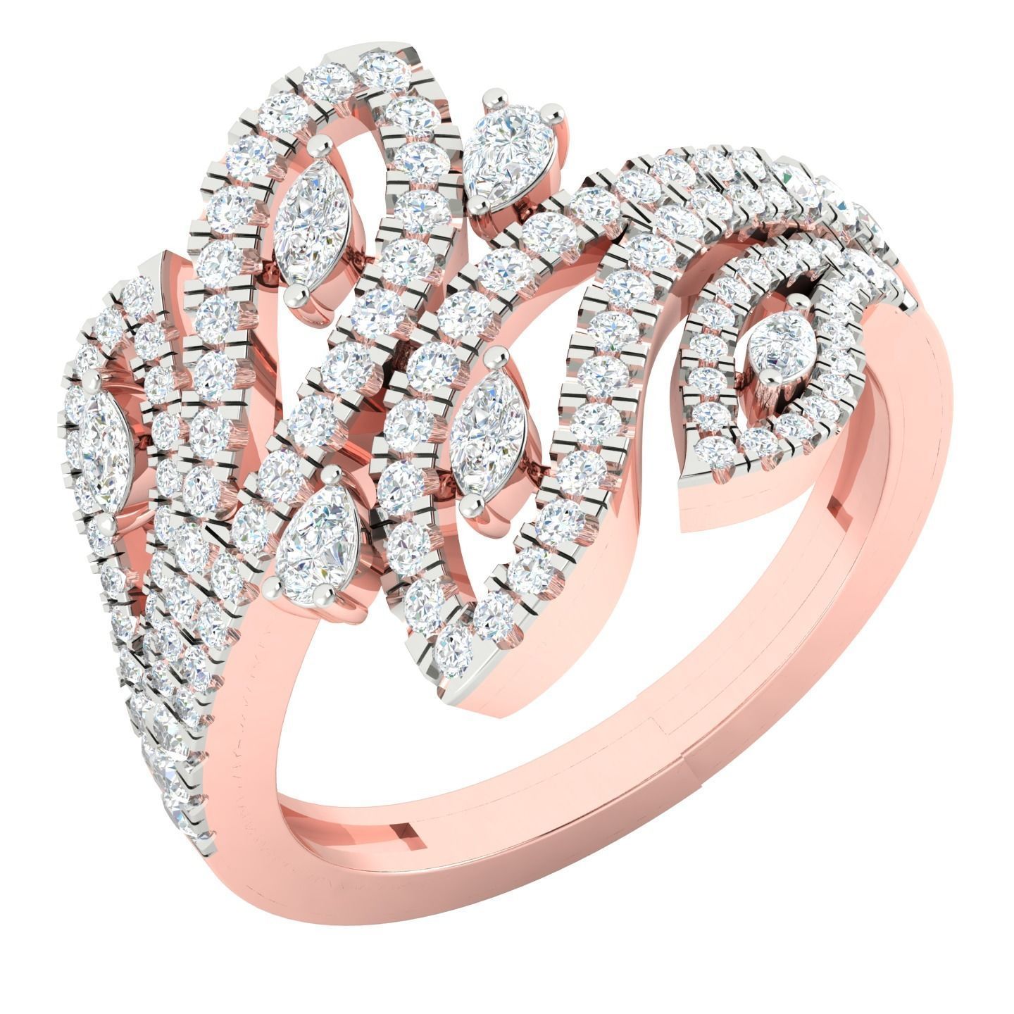 450 Creative Diamond Ring 3dm stl 1 render detail  Collection 3D print model_71