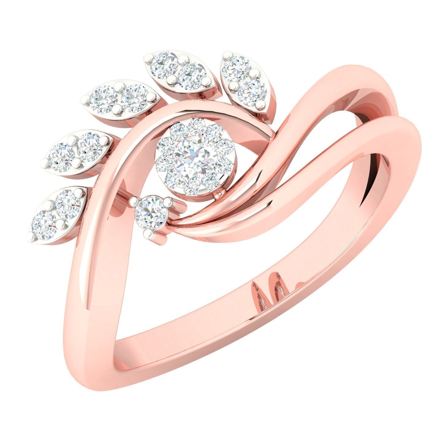 450 Creative Diamond Ring 3dm stl 1 render detail  Collection 3D print model_44