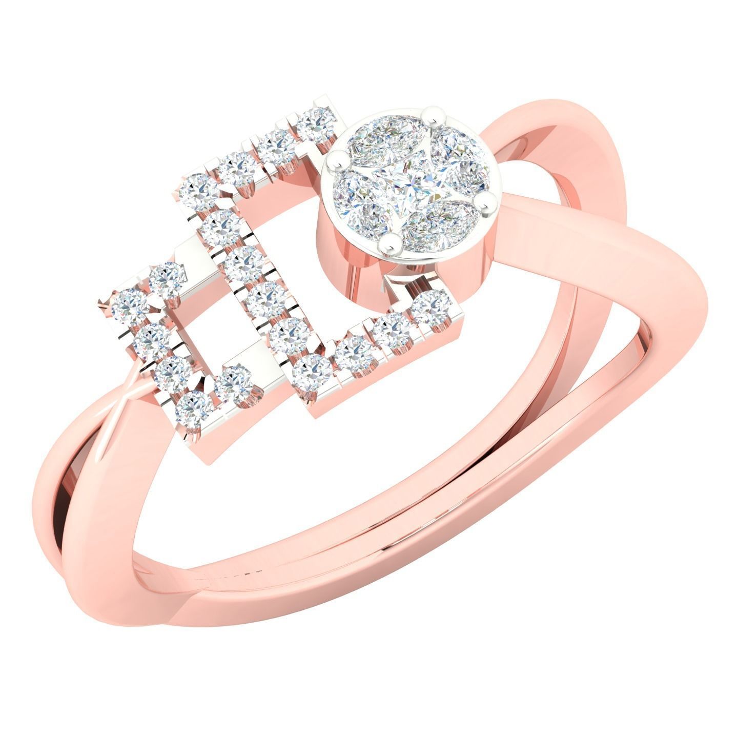 450 Creative Diamond Ring 3dm stl 1 render detail  Collection 3D print model_82