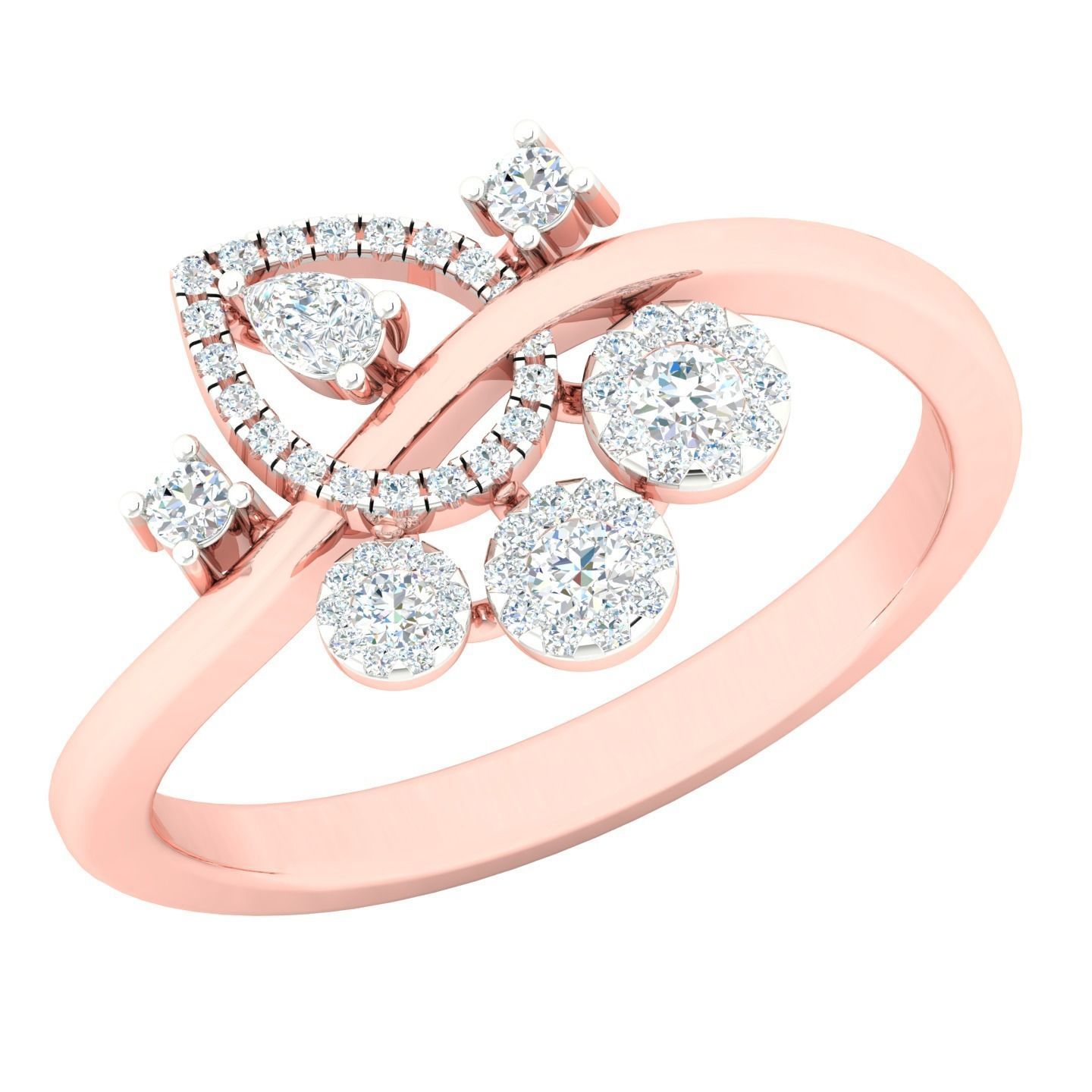 450 Creative Diamond Ring 3dm stl 1 render detail  Collection 3D print model_93