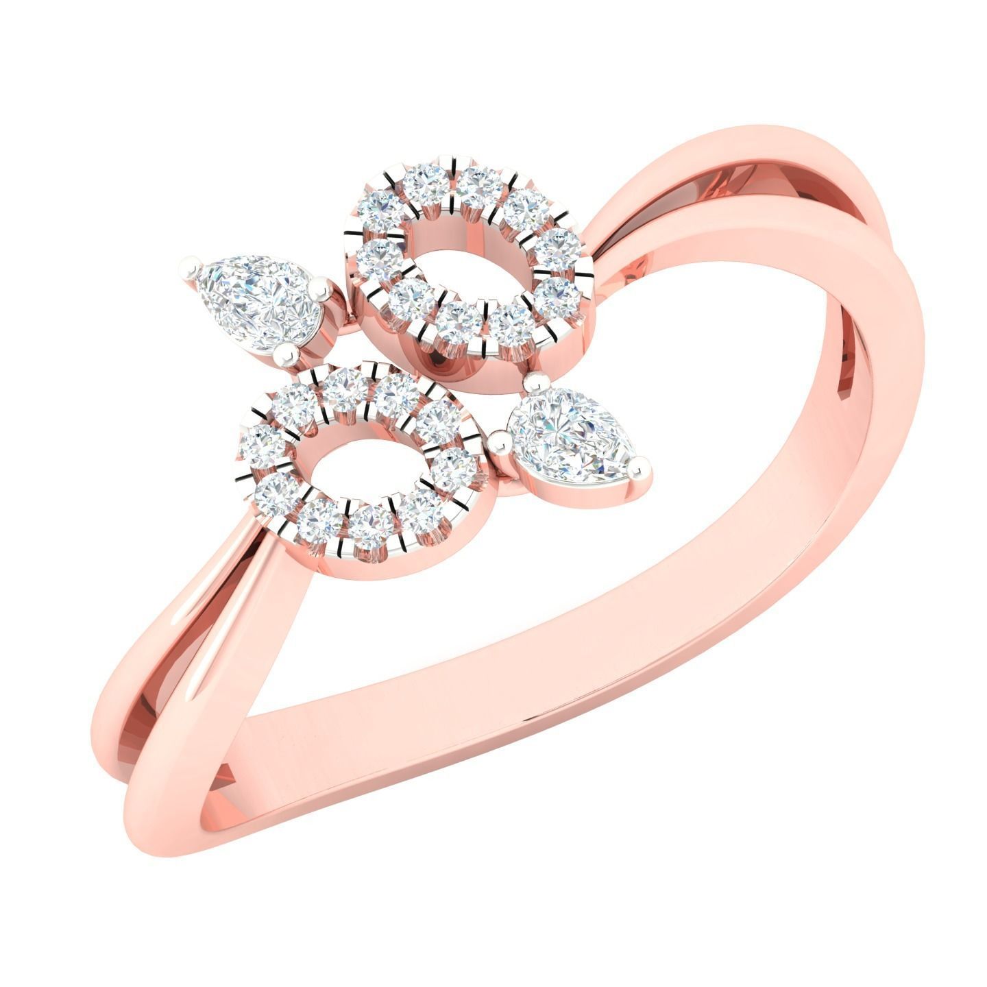 450 Creative Diamond Ring 3dm stl 1 render detail  Collection 3D print model_134