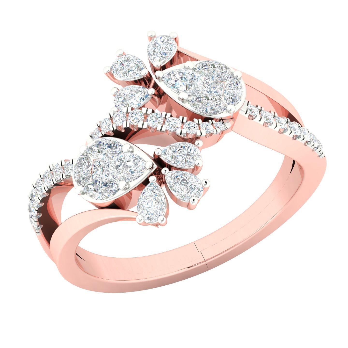 450 Creative Diamond Ring 3dm stl 1 render detail  Collection 3D print model_27