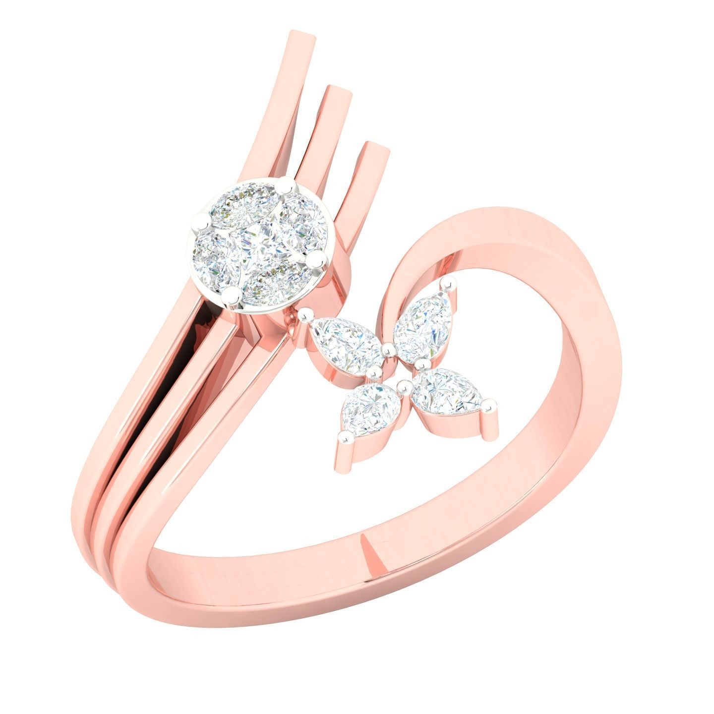 450 Creative Diamond Ring 3dm stl 1 render detail  Collection 3D print model_41