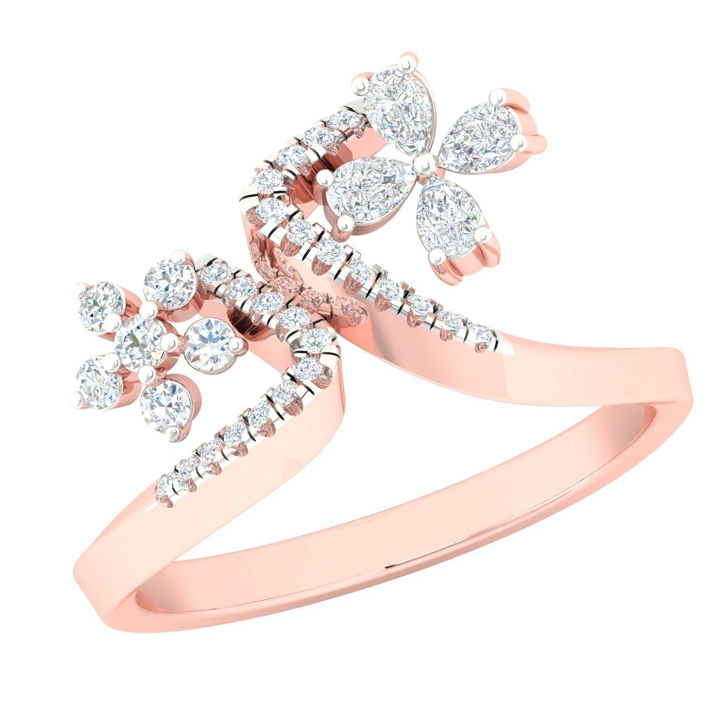 450 Creative Diamond Ring 3dm stl 1 render detail  Collection 3D print model_100