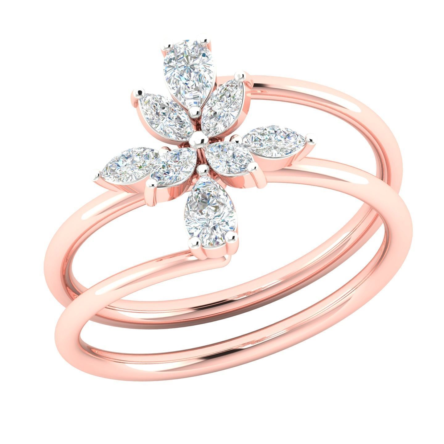 450 Creative Diamond Ring 3dm stl 1 render detail  Collection 3D print model_103