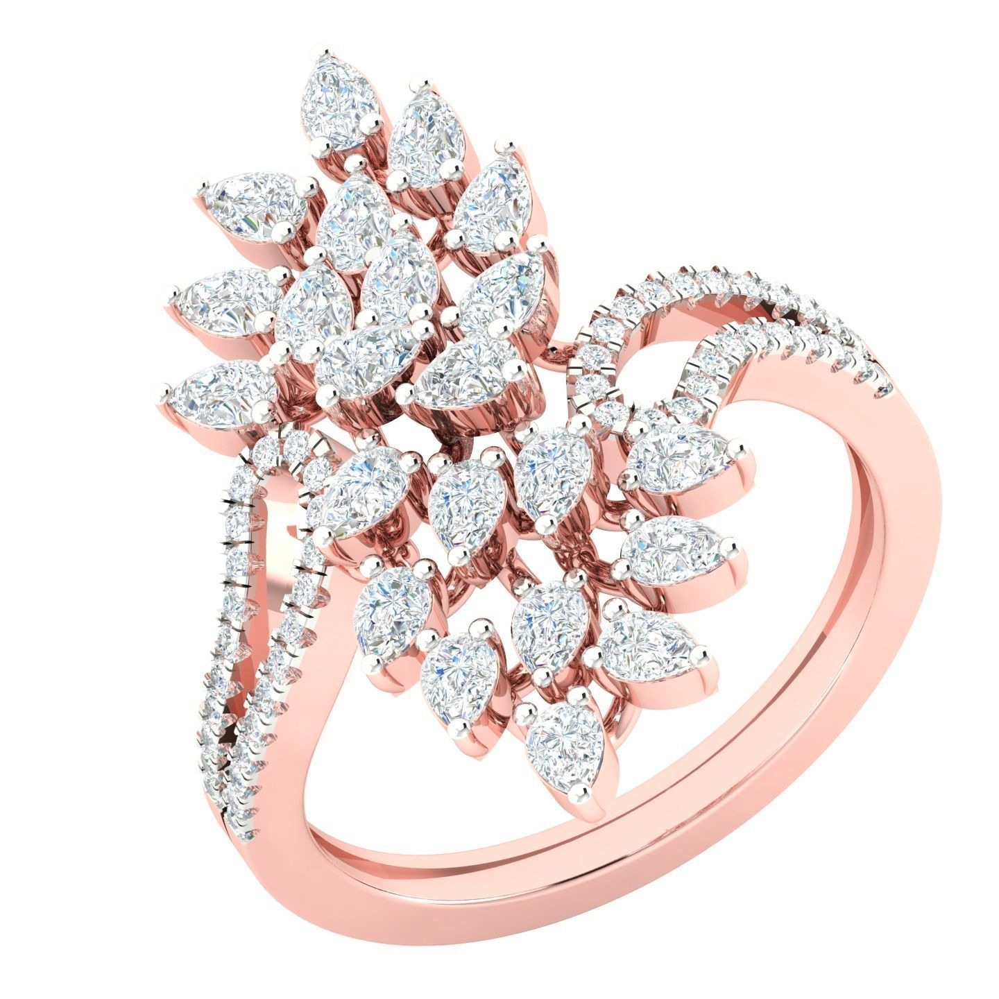 450 Creative Diamond Ring 3dm stl 1 render detail  Collection 3D print model_97