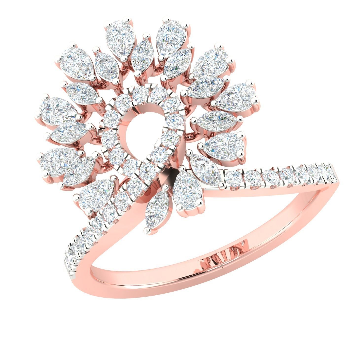 450 Creative Diamond Ring 3dm stl 1 render detail  Collection 3D print model_87