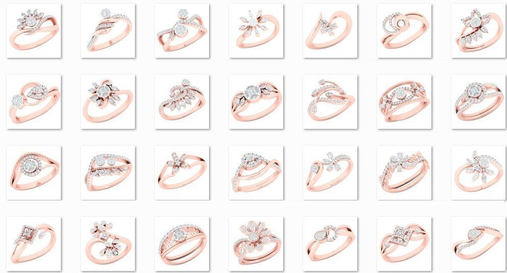 450 Creative Diamond Ring 3dm stl 1 render detail  Collection 3D print model_9