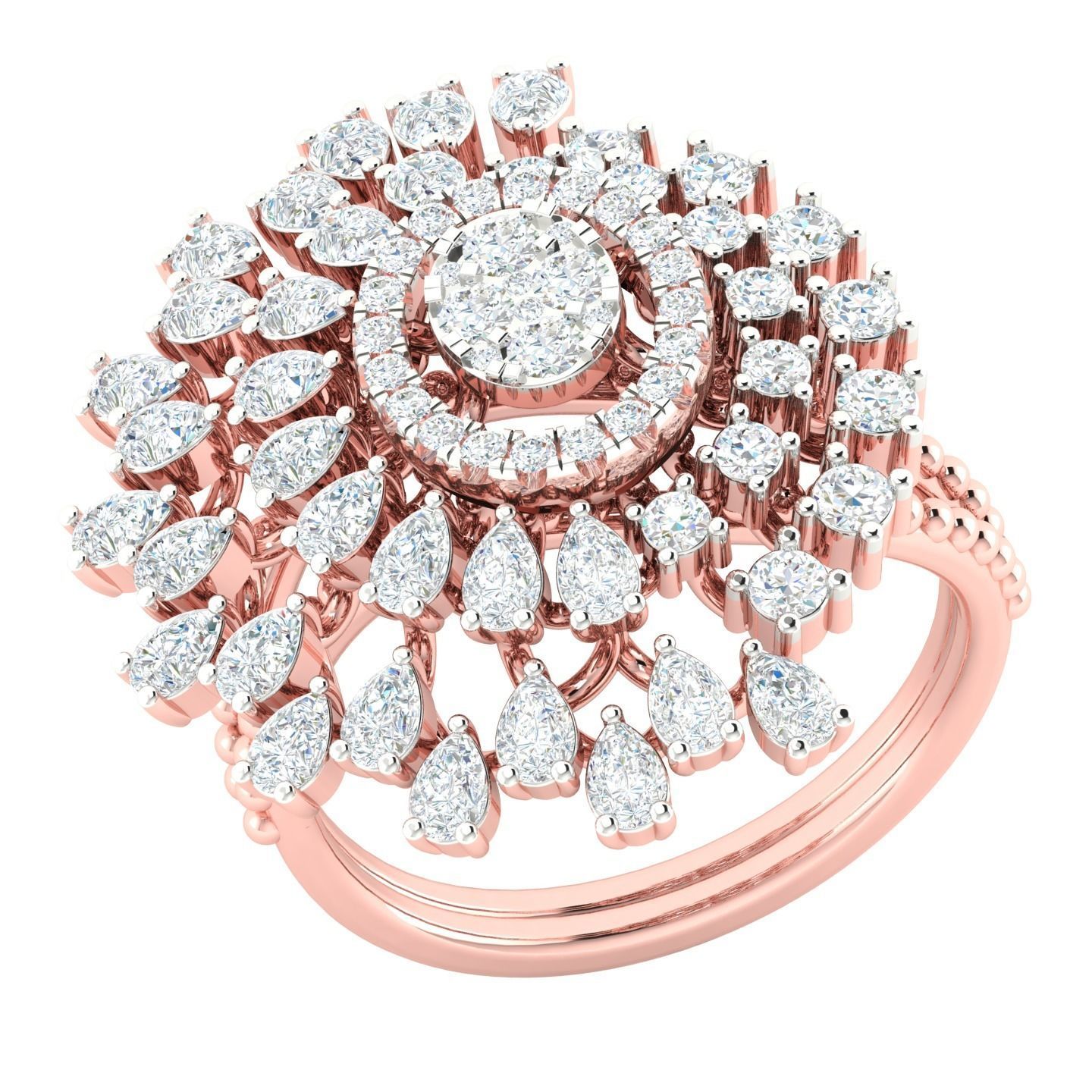 450 Creative Diamond Ring 3dm stl 1 render detail  Collection 3D print model_115