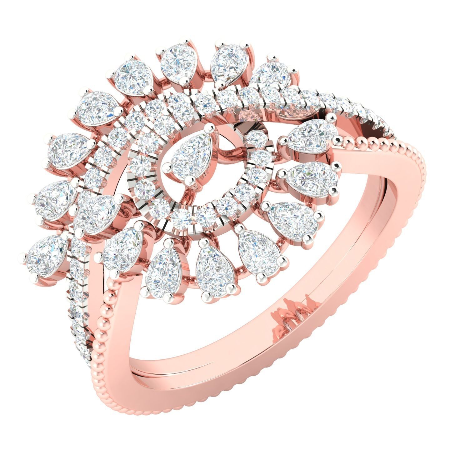 450 Creative Diamond Ring 3dm stl 1 render detail  Collection 3D print model_56