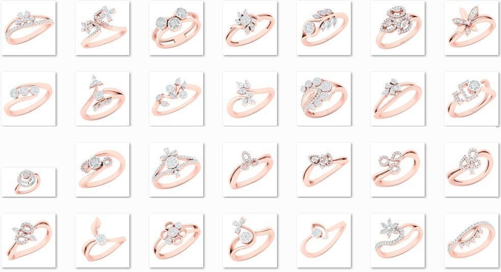 450 Creative Diamond Ring 3dm stl 1 render detail  Collection 3D print model_2