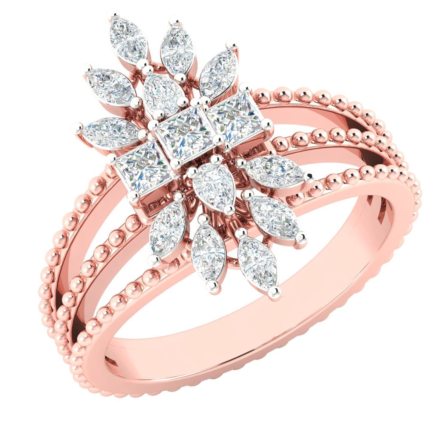 450 Creative Diamond Ring 3dm stl 1 render detail  Collection 3D print model_95