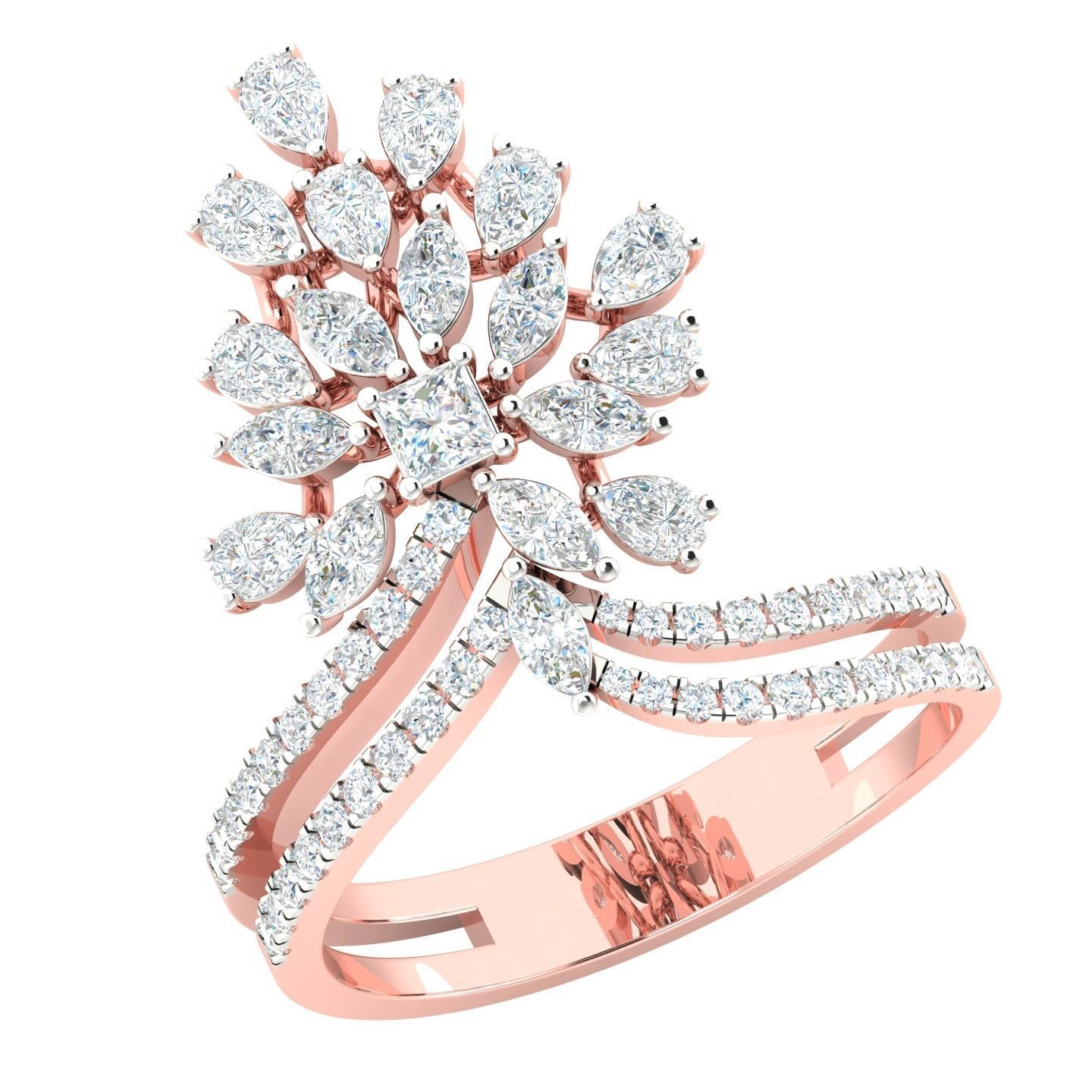 450 Creative Diamond Ring 3dm stl 1 render detail  Collection 3D print model_75