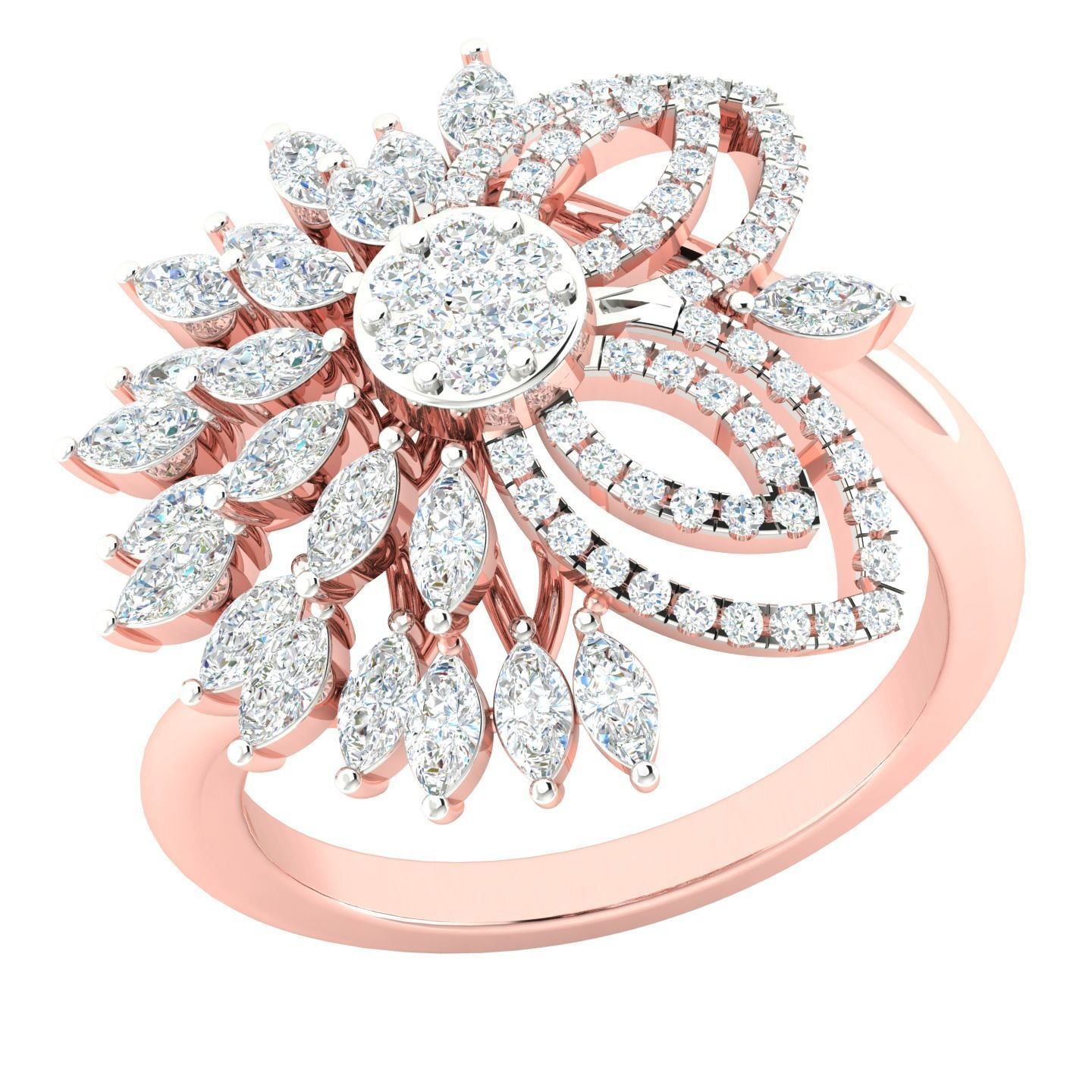 450 Creative Diamond Ring 3dm stl 1 render detail  Collection 3D print model_79