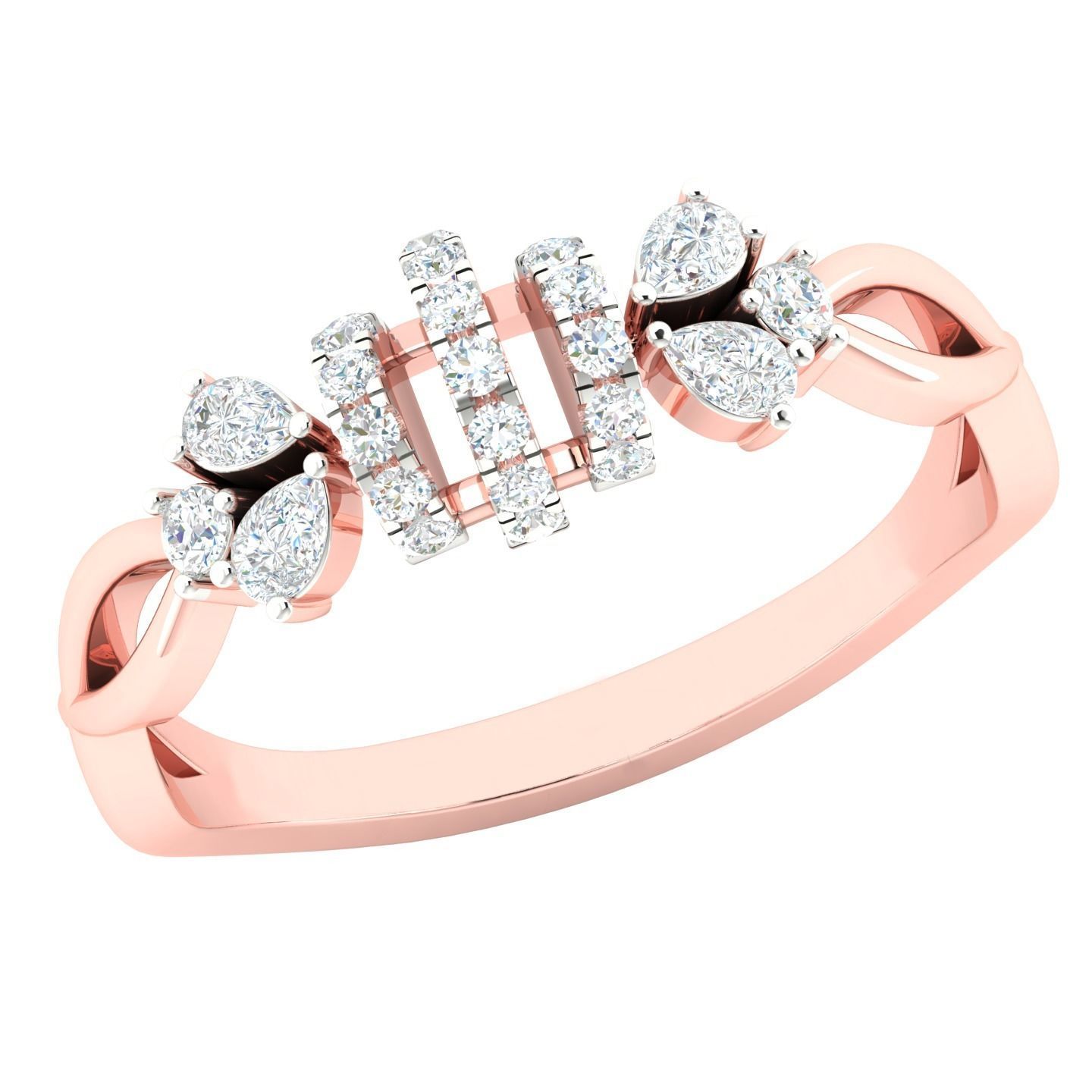 450 Creative Diamond Ring 3dm stl 1 render detail  Collection 3D print model_123