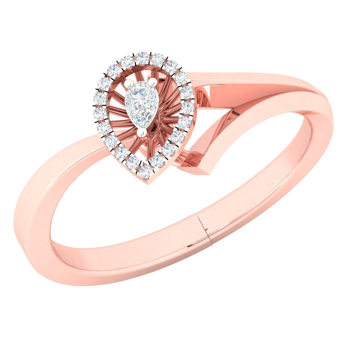 450 Creative Diamond Ring 3dm stl 1 render detail  Collection 3D print model_21