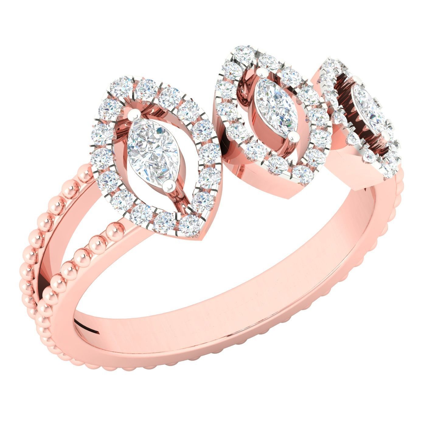 450 Creative Diamond Ring 3dm stl 1 render detail  Collection 3D print model_19