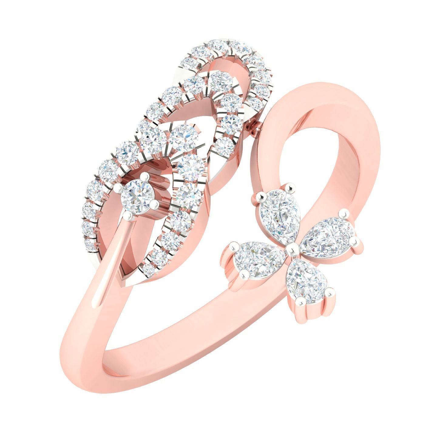 450 Creative Diamond Ring 3dm stl 1 render detail  Collection 3D print model_131