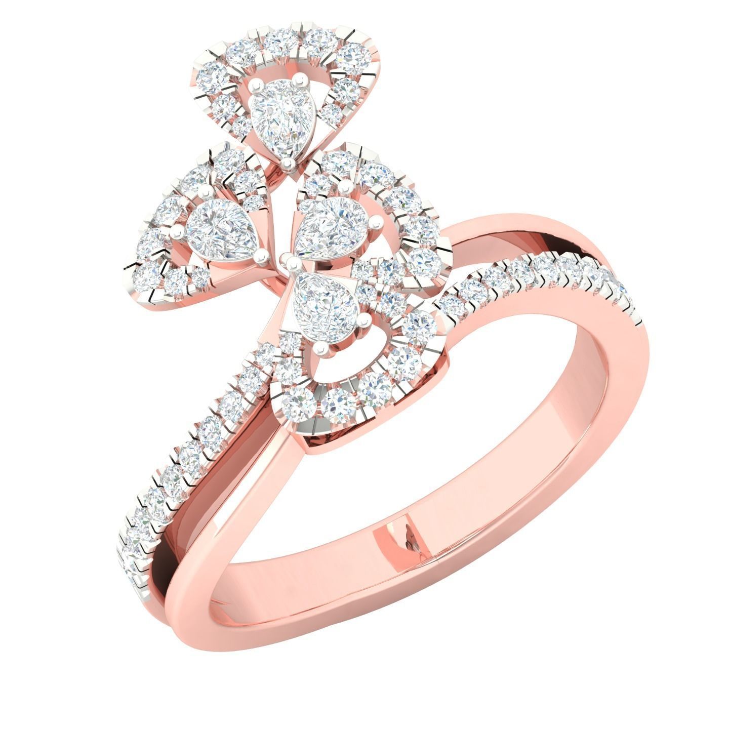 450 Creative Diamond Ring 3dm stl 1 render detail  Collection 3D print model_45