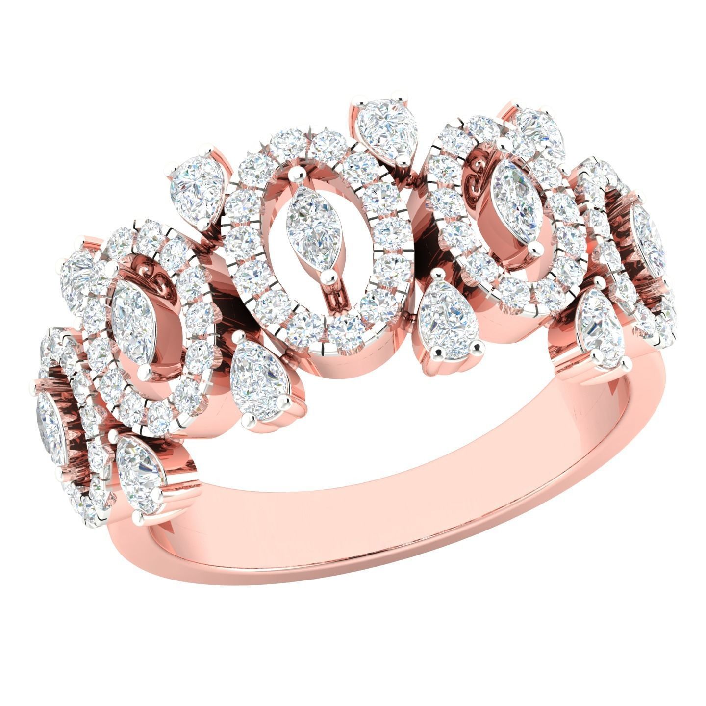 450 Creative Diamond Ring 3dm stl 1 render detail  Collection 3D print model_118