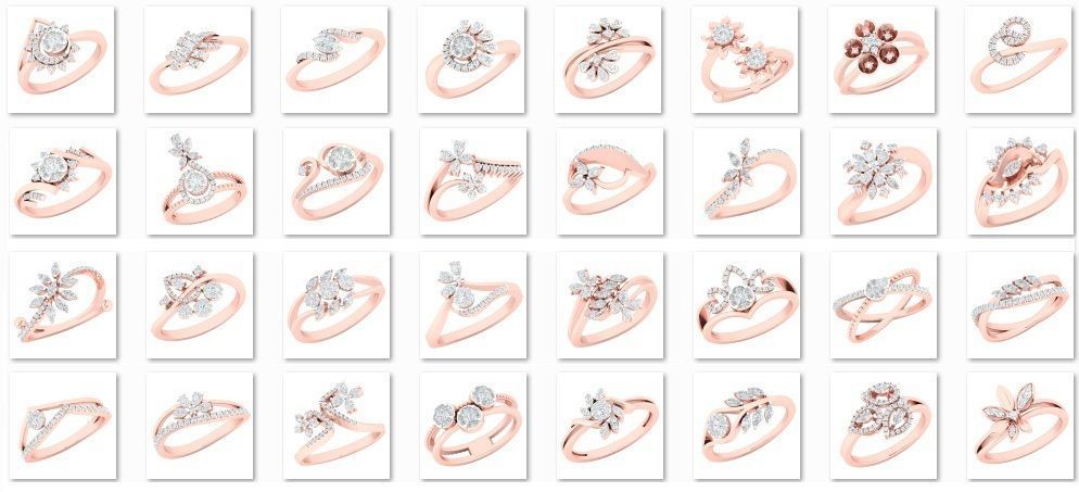 450 Creative Diamond Ring 3dm stl 1 render detail  Collection 3D print model_5