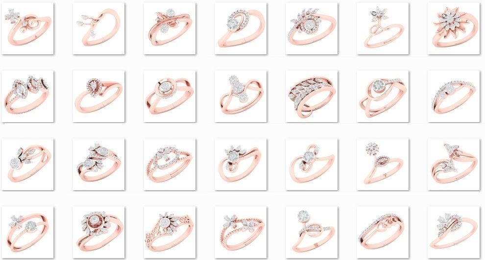 450 Creative Diamond Ring 3dm stl 1 render detail  Collection 3D print model_10