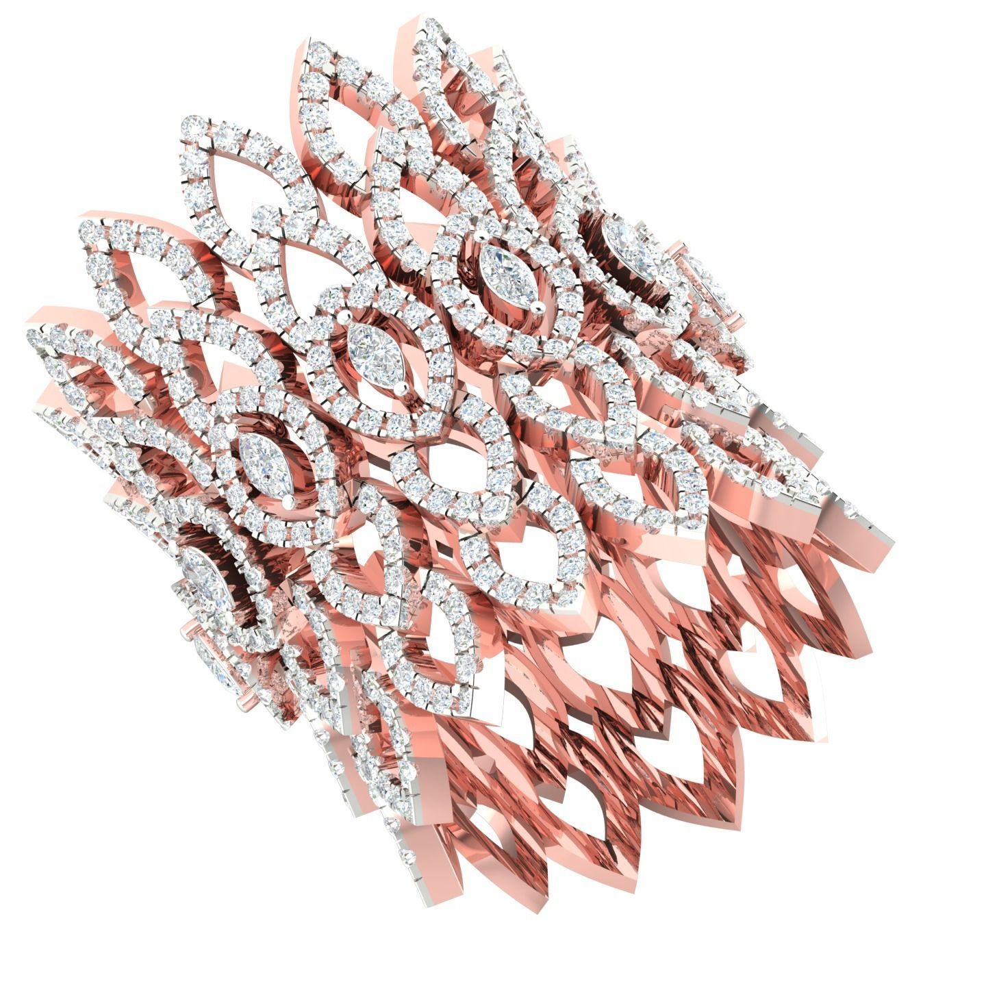 450 Creative Diamond Ring 3dm stl 1 render detail  Collection 3D print model_63