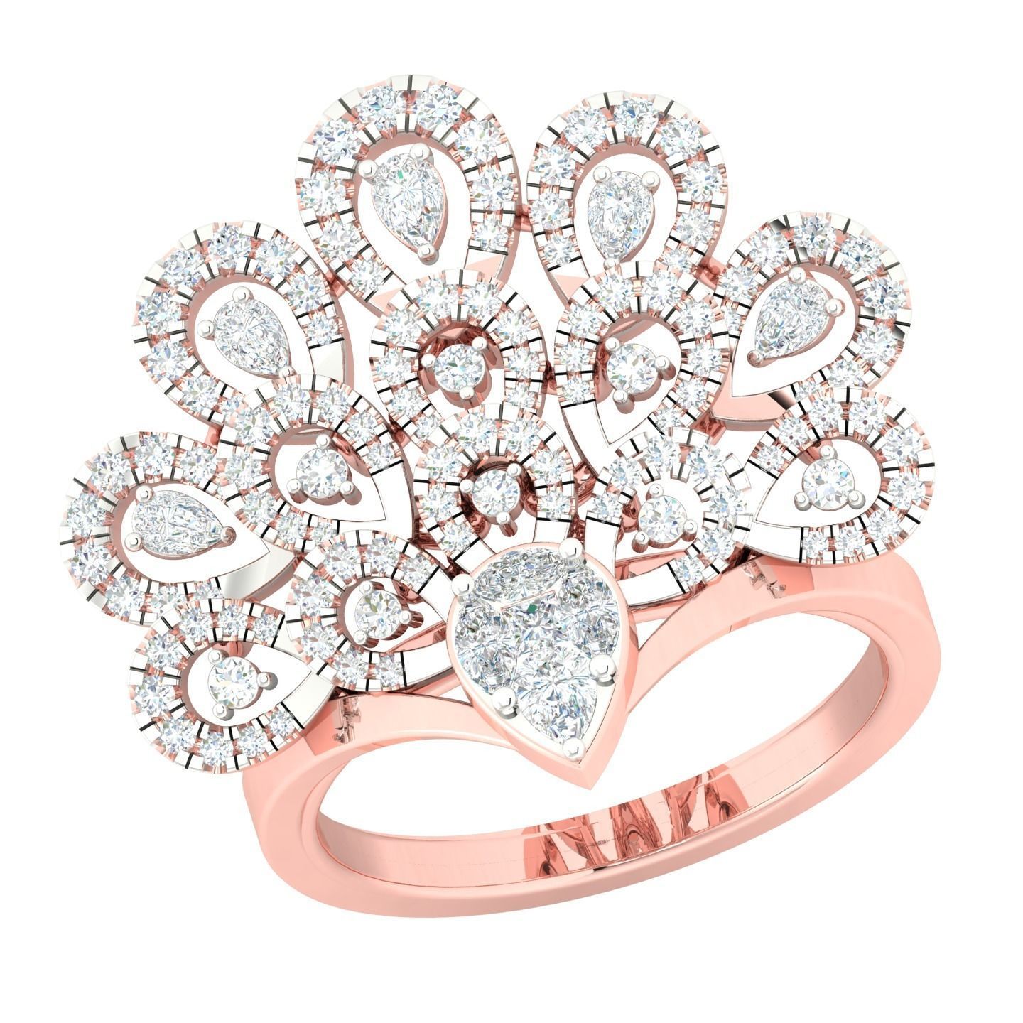 450 Creative Diamond Ring 3dm stl 1 render detail  Collection 3D print model_60