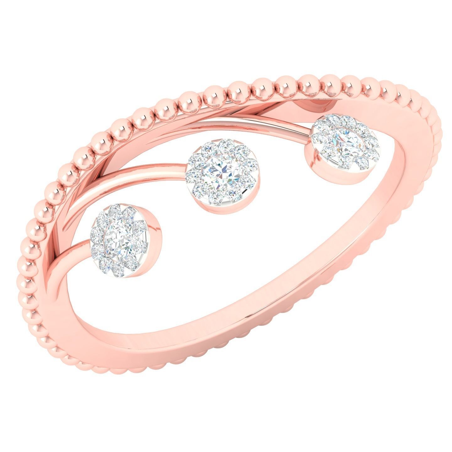 450 Creative Diamond Ring 3dm stl 1 render detail  Collection 3D print model_36