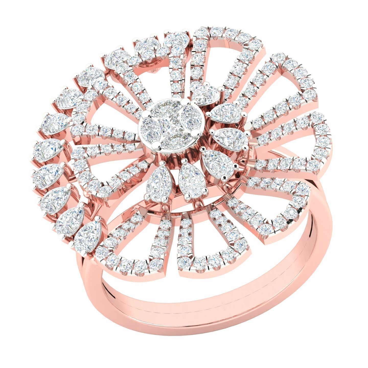 450 Creative Diamond Ring 3dm stl 1 render detail  Collection 3D print model_104