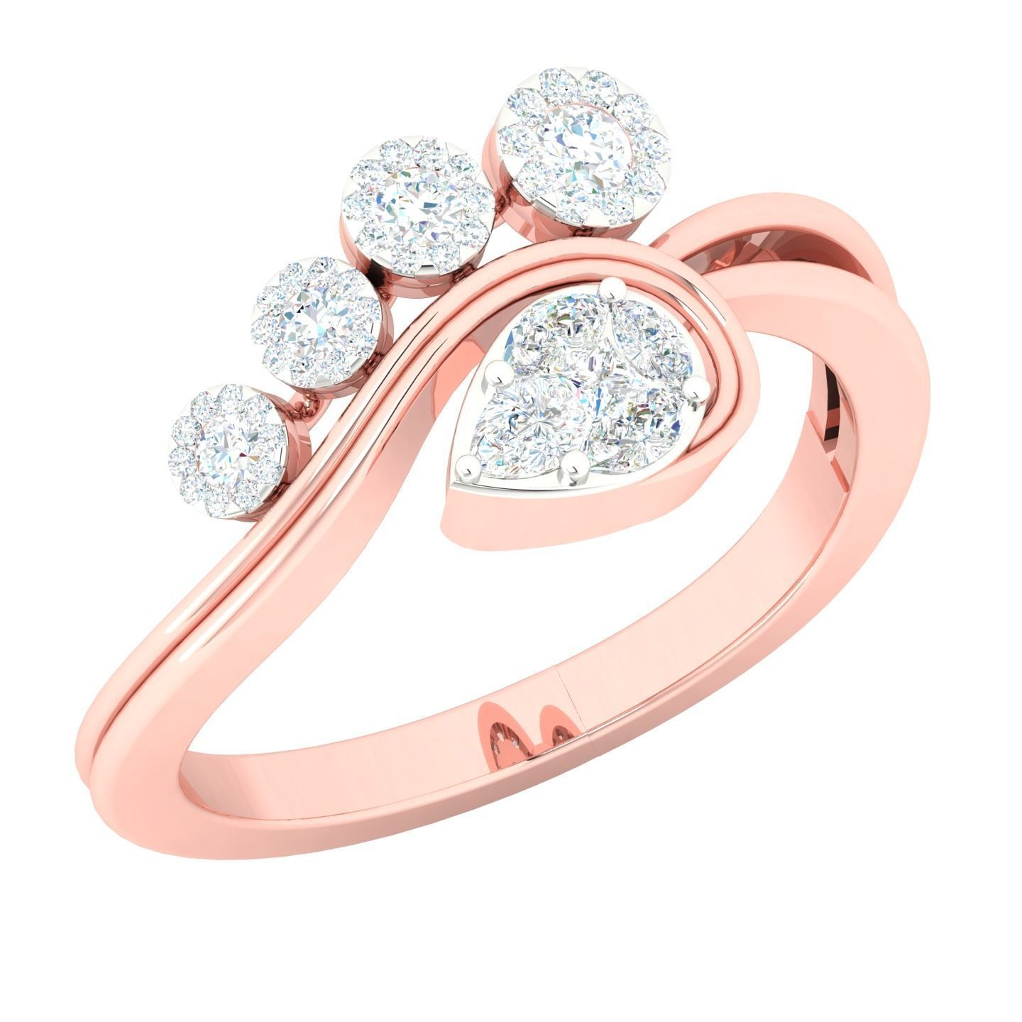 450 Creative Diamond Ring 3dm stl 1 render detail  Collection 3D print model_78