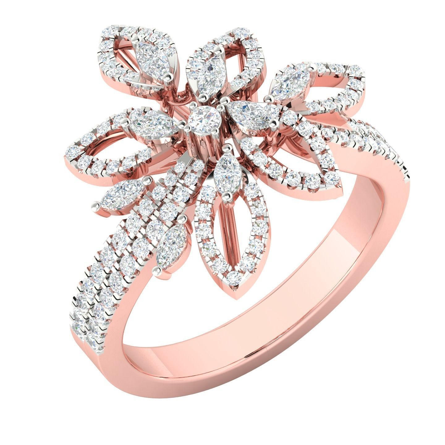 450 Creative Diamond Ring 3dm stl 1 render detail  Collection 3D print model_43