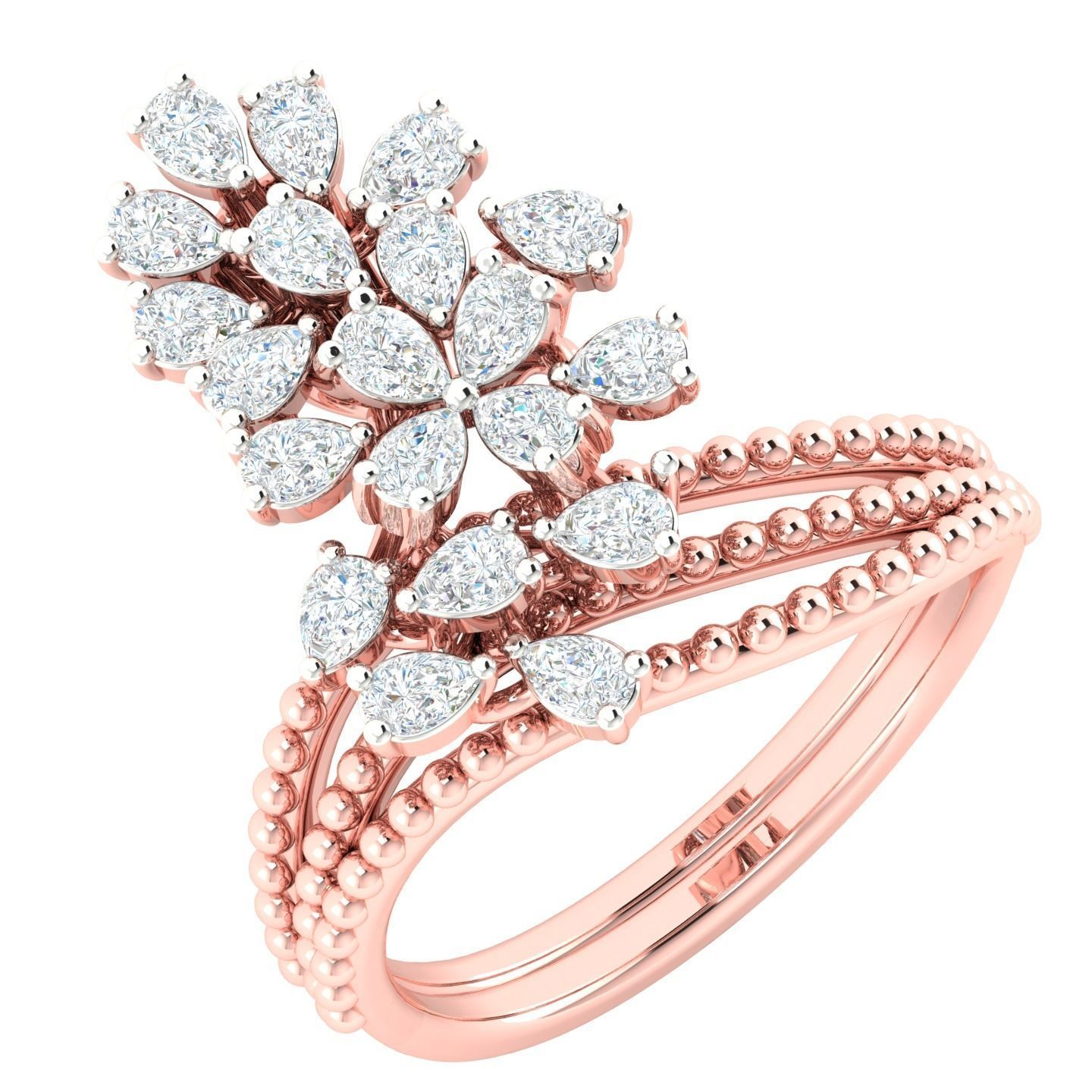 450 Creative Diamond Ring 3dm stl 1 render detail  Collection 3D print model_98