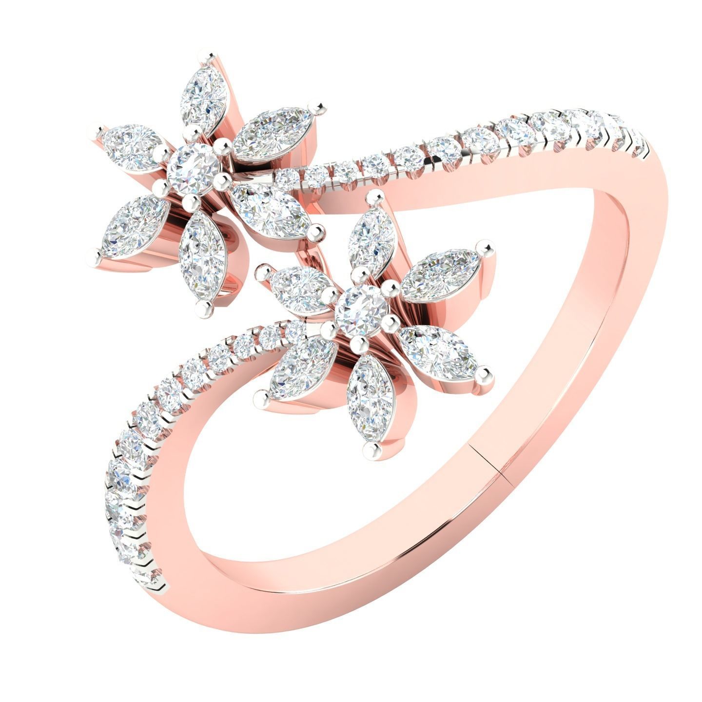 450 Creative Diamond Ring 3dm stl 1 render detail  Collection 3D print model_109