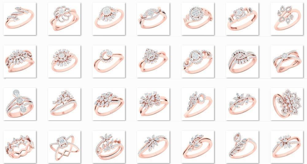450 Creative Diamond Ring 3dm stl 1 render detail  Collection 3D print model_8