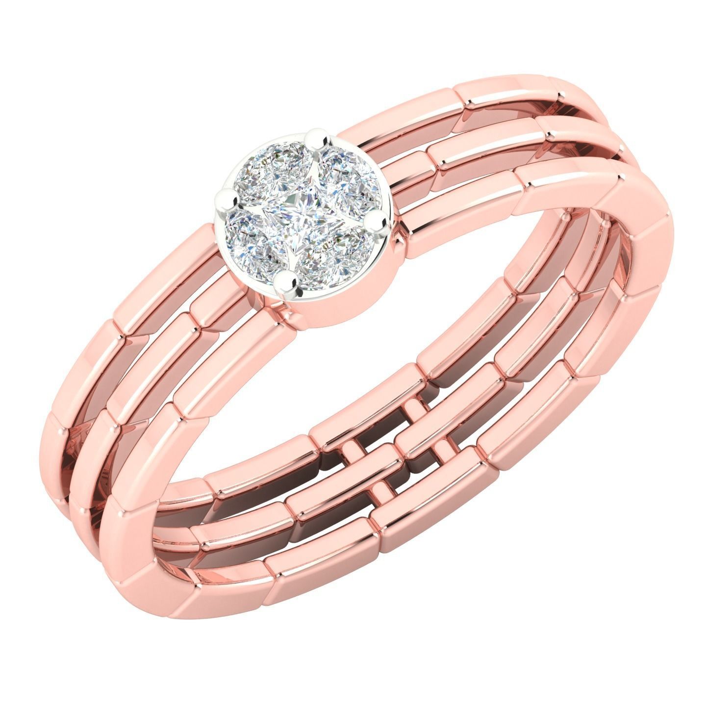 450 Creative Diamond Ring 3dm stl 1 render detail  Collection 3D print model_143