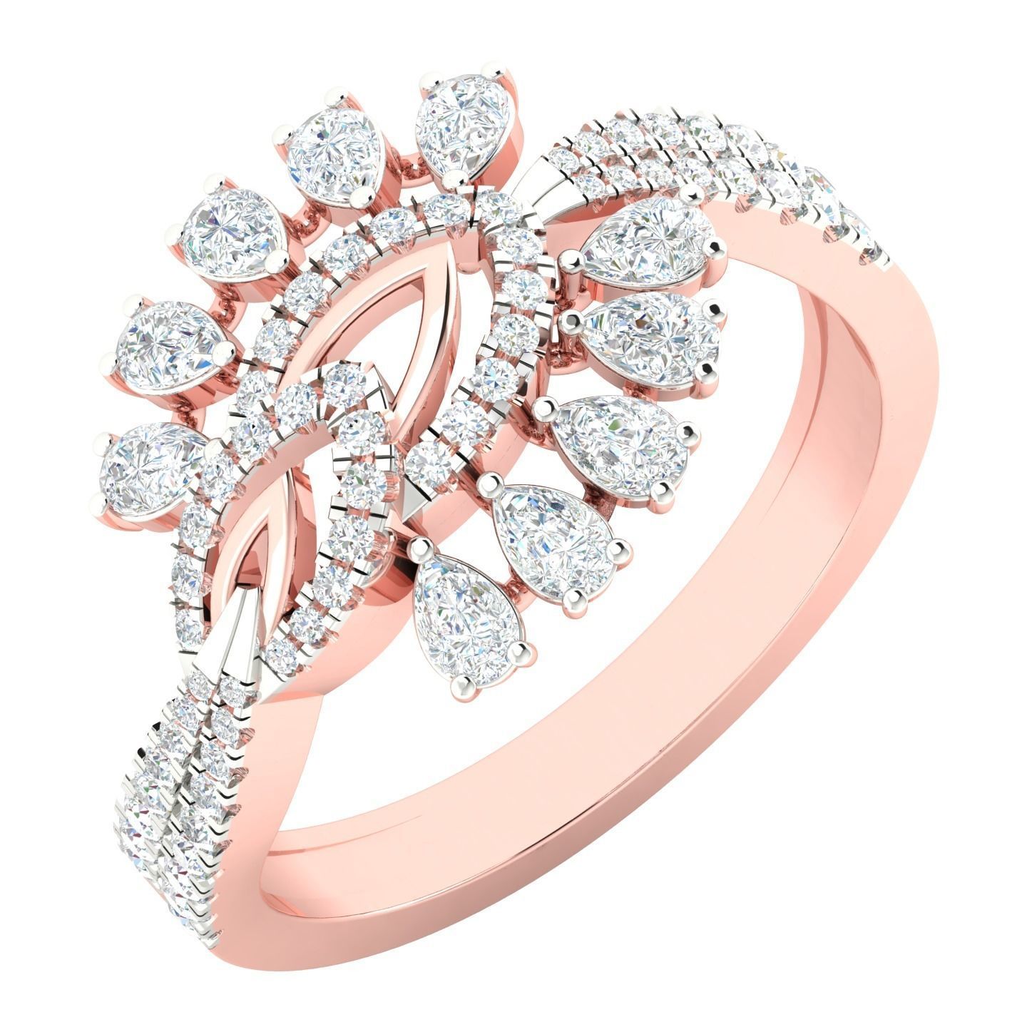 450 Creative Diamond Ring 3dm stl 1 render detail  Collection 3D print model_54