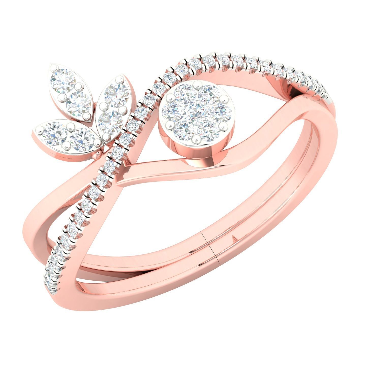 450 Creative Diamond Ring 3dm stl 1 render detail  Collection 3D print model_34